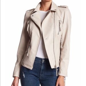 Faux leather moto jacket